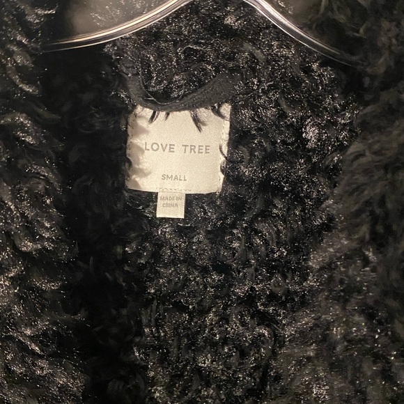 SIMONS- Blk suede Sherpa vest - Picture 3 of 4